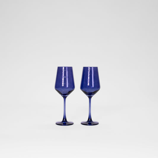 Colored Wine Glass Indigo-go - Set of 2