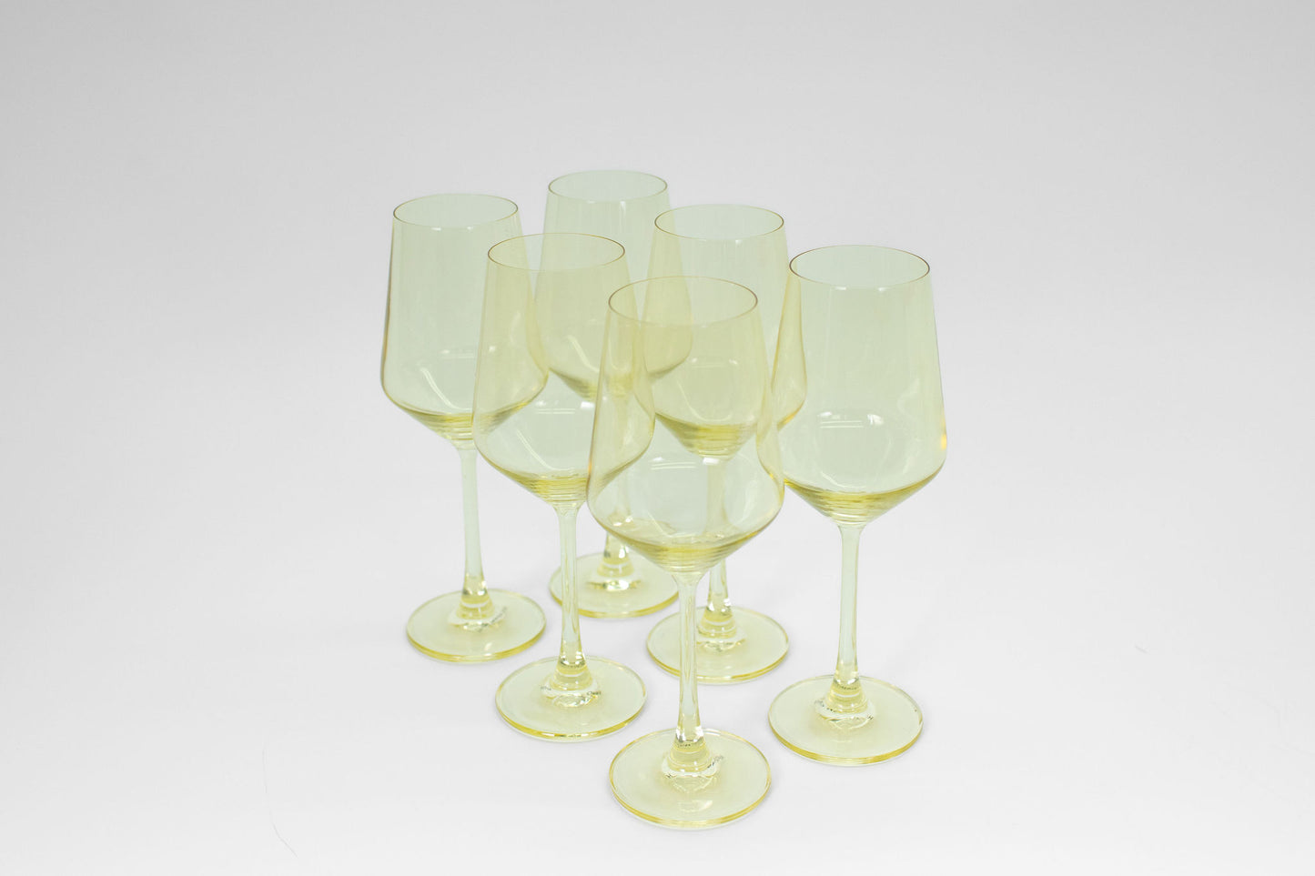 Lemon Drop Wine Glasses - Set of 6