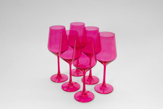 Hot Hot Pink Wine Glass 