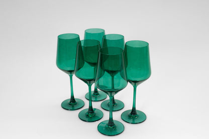 Emerald Green - Stemless Colored Wine Glass