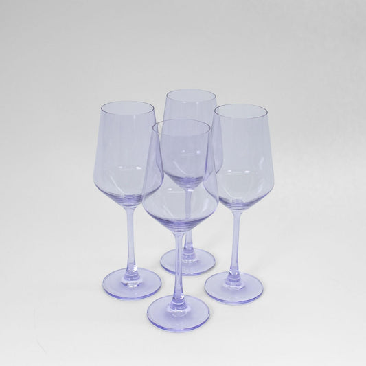Colored Wine Glasses Set of 4 - Lady Lavender