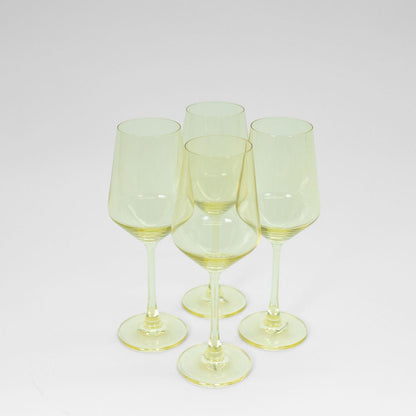 Lemon Drop Wine Glasses - Set of 4