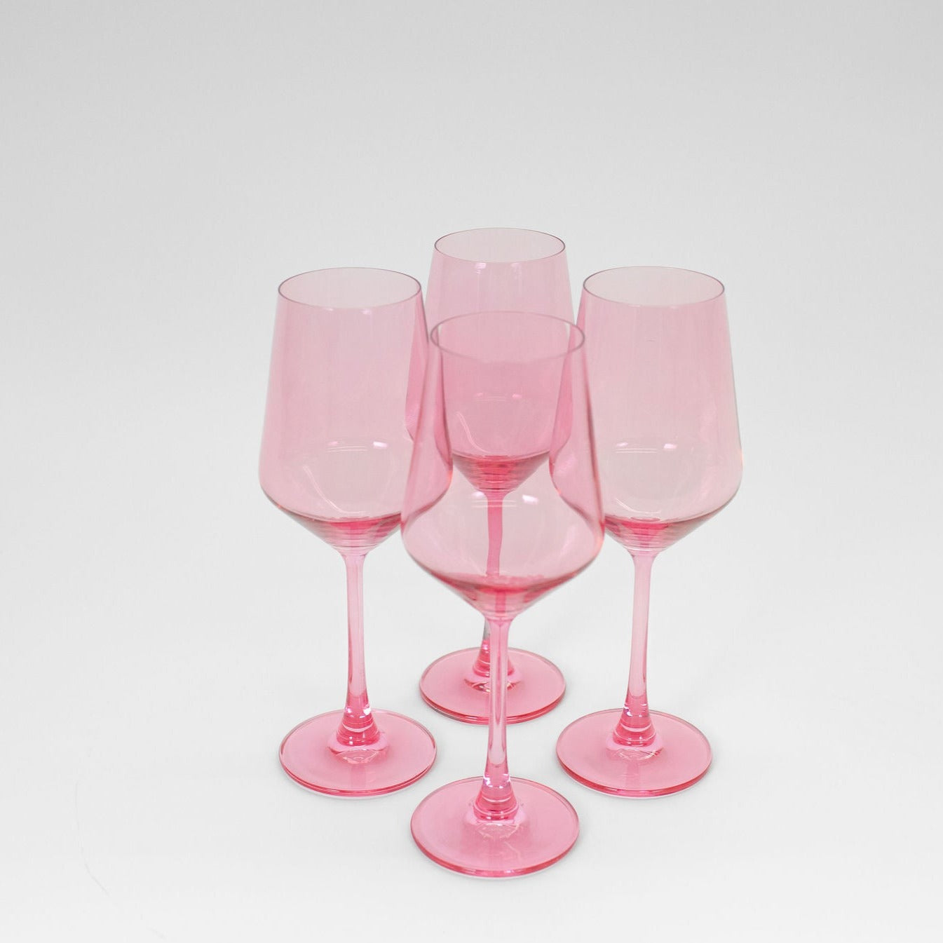 Colored Wine Glasses Set of 4 - Bubblegum Pink
