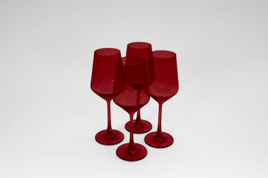 Cherry Red - Colored Wine Glass