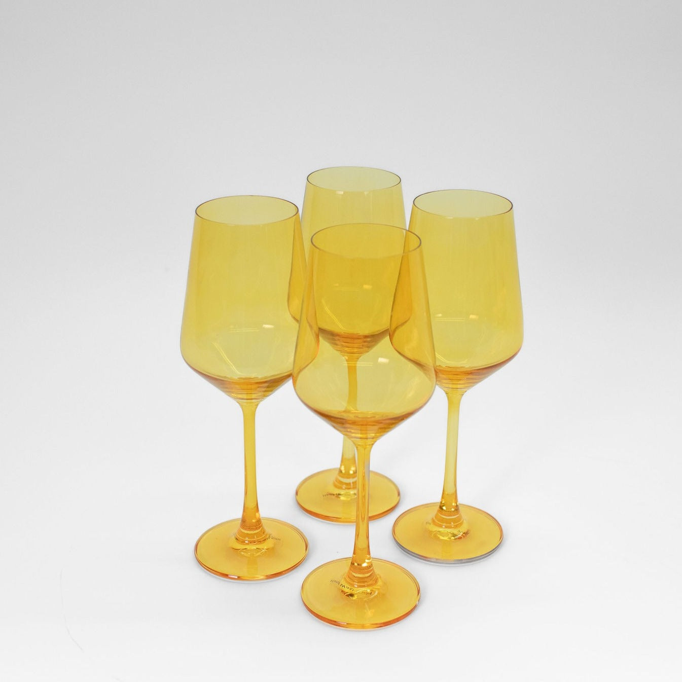 Sunshine Yellow Wine Glass - Set of 4