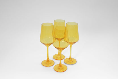 Sunshine Yellow -  Stemless Colored Wine Glass