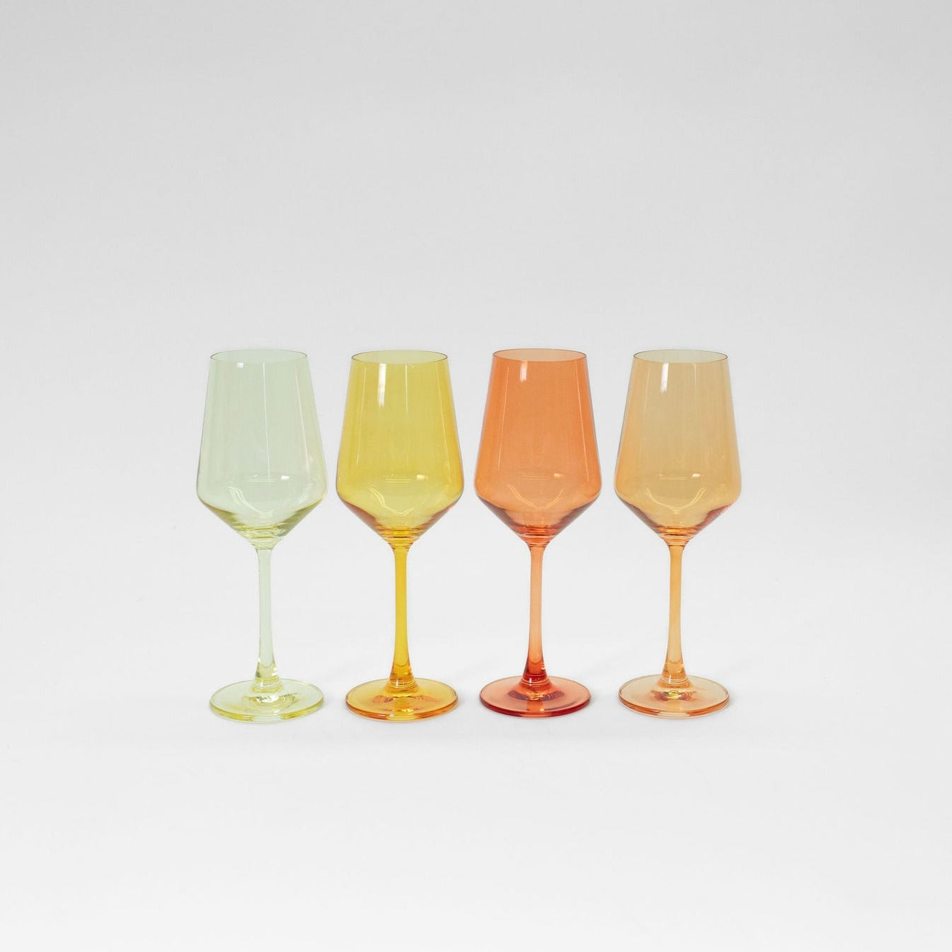 Colored Wine Glass Ombré Set of 4 - Sugar & Spice Collection