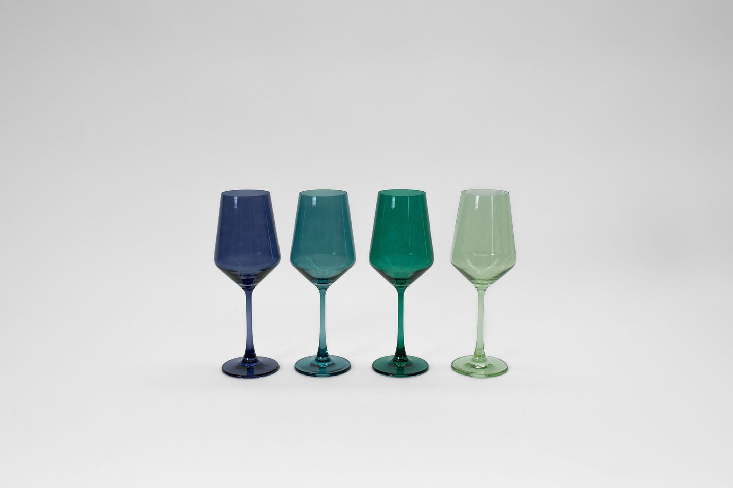 Northern Lights Collection -  Stemless Set of 4 Colored Wine Glasses
