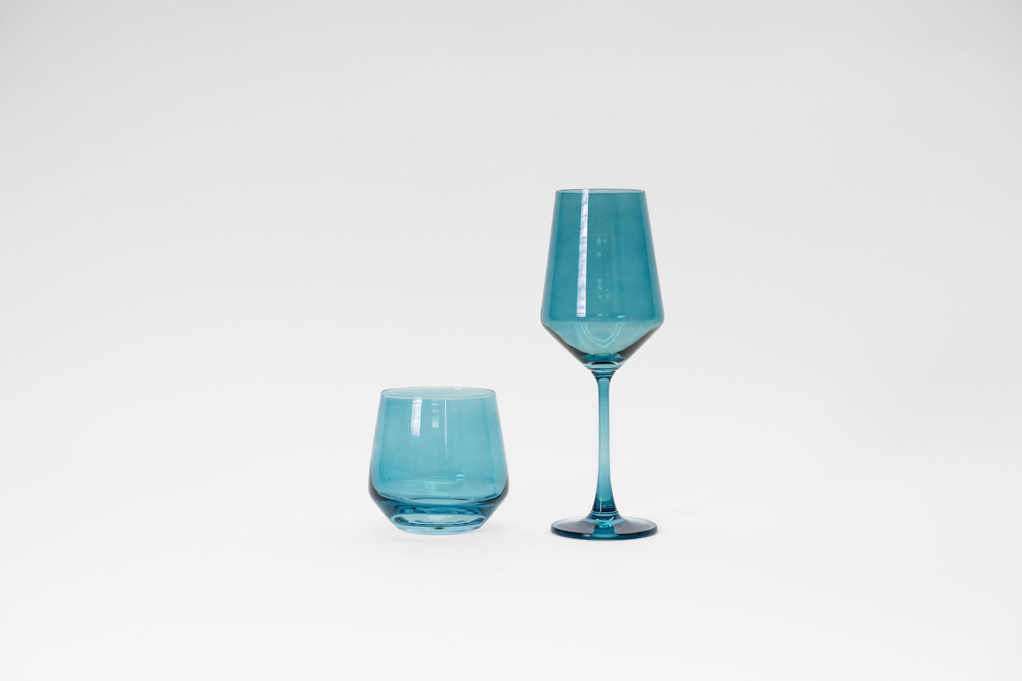 Container Store Set of 4 - Colored Wine Glasses