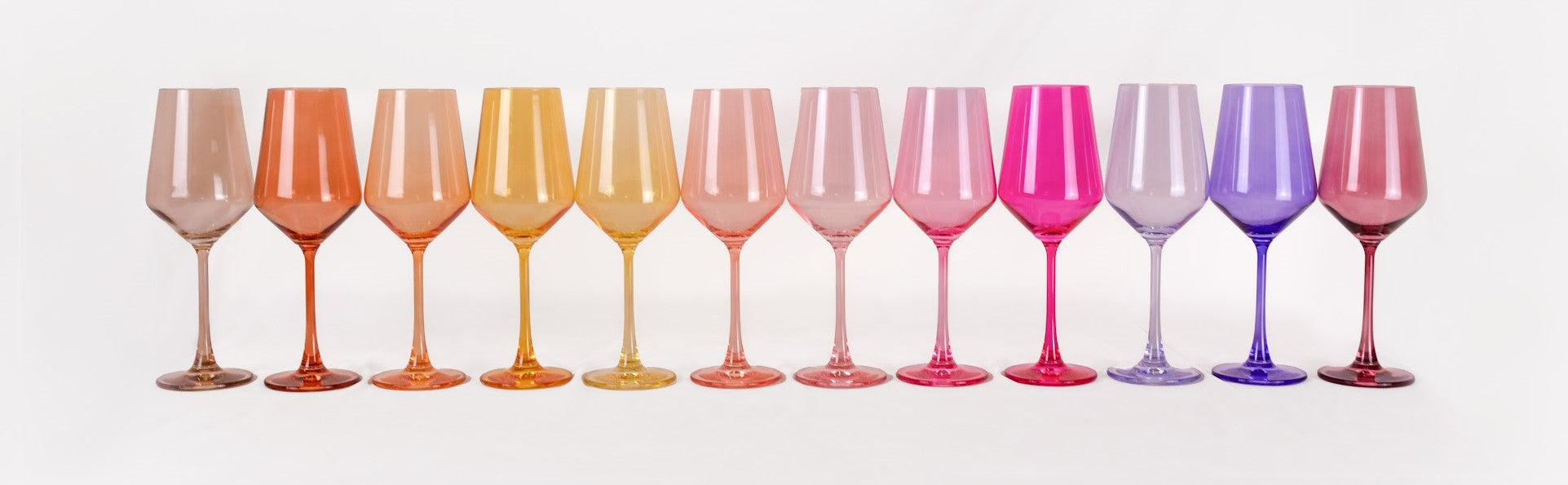 Tickle Me Pink Colored Wine Glass Set of 4 - Shop Now – glasshauseco